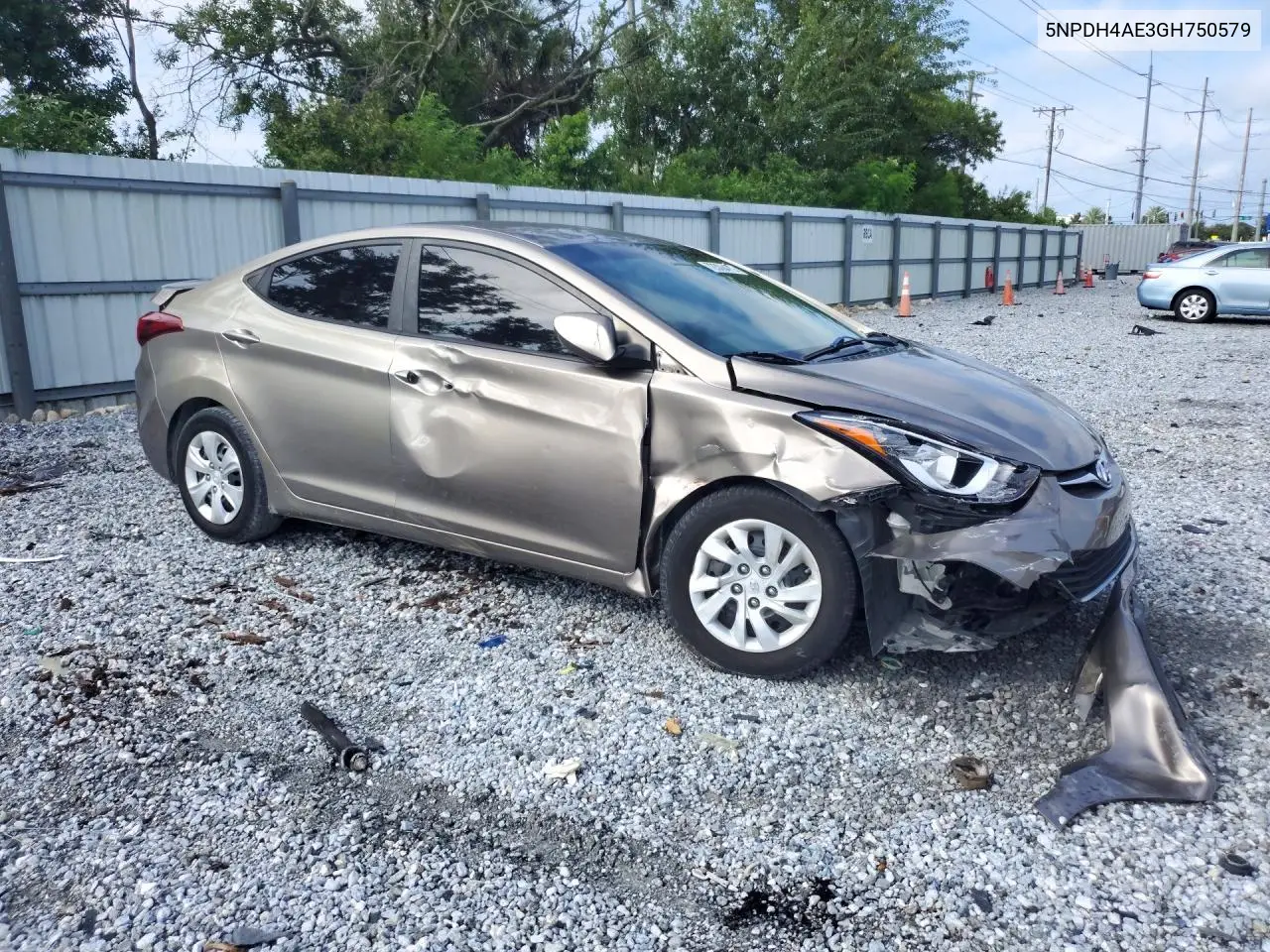 2016 HYUNDAI ELANTRA VIN 5NPDH4AE3GH750579 — фото 4