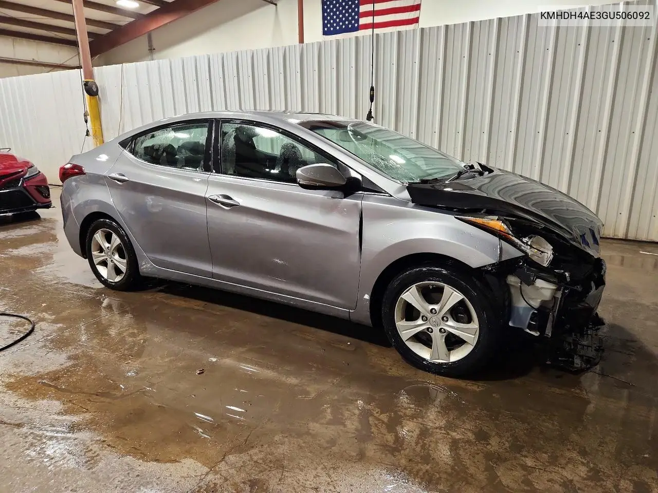 2016 HYUNDAI ELANTRA VIN KMHDH4AE3GU506092 — фото 4