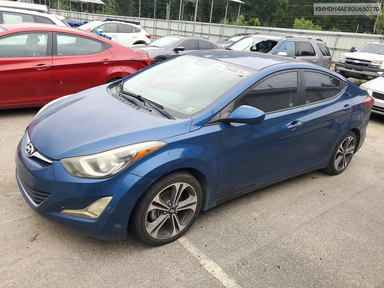 HYUNDAI ELANTRA 2016, VIN KMHDH4AE8GU650270