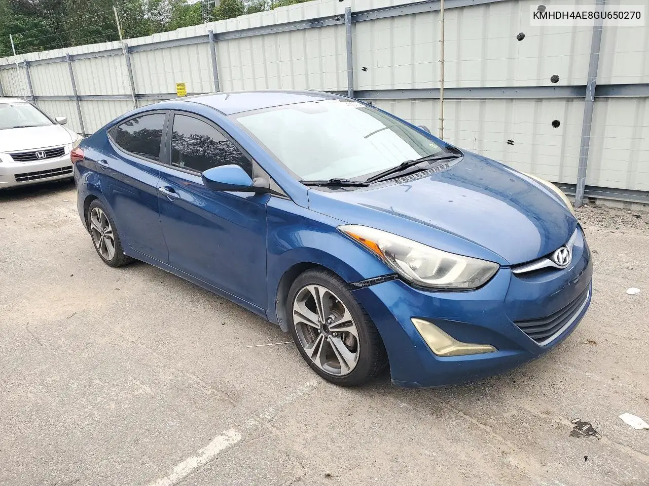 2016 HYUNDAI ELANTRA VIN KMHDH4AE8GU650270 — фото 4