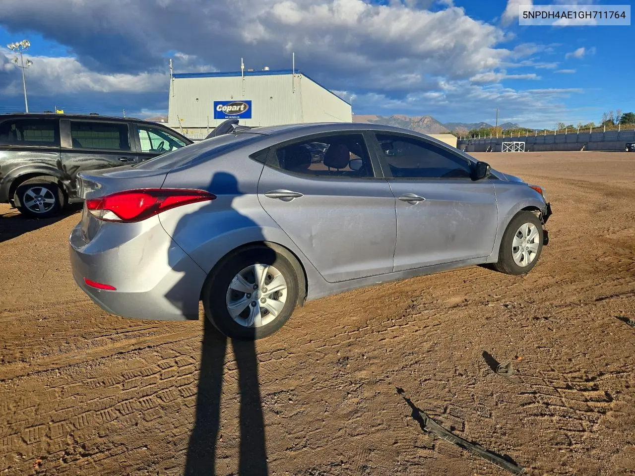 2016 HYUNDAI ELANTRA VIN 5NPDH4AE1GH711764 — фото 3