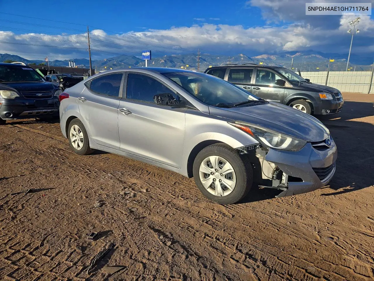 2016 HYUNDAI ELANTRA VIN 5NPDH4AE1GH711764 — фото 4