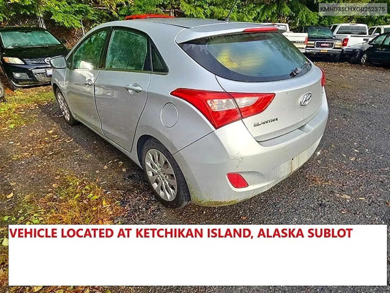 2016 HYUNDAI ELANTRA VIN KMHD35LHXGU252375 — фото 2