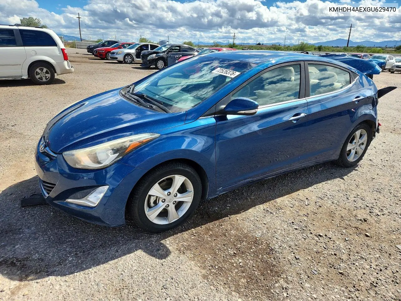 HYUNDAI ELANTRA 2016, VIN KMHDH4AEXGU629470