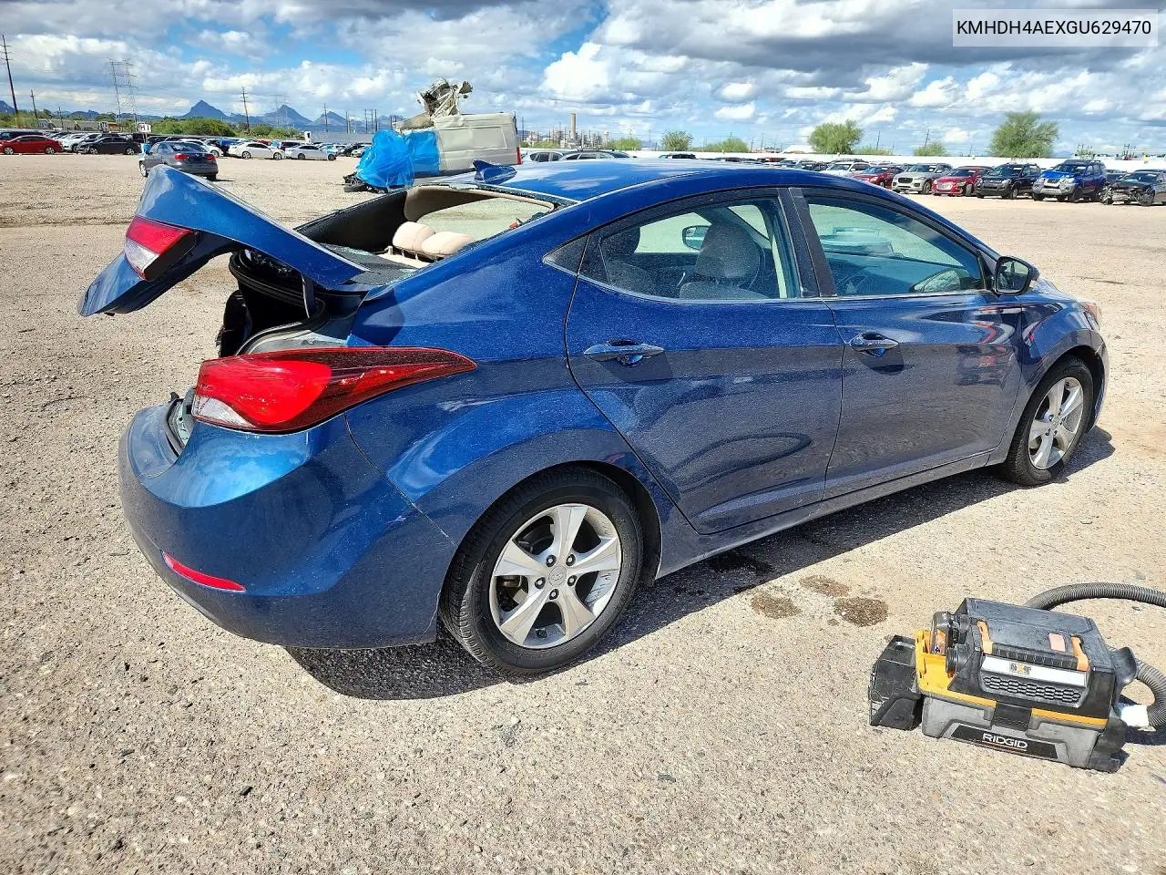 2016 HYUNDAI ELANTRA VIN KMHDH4AEXGU629470 — фото 3