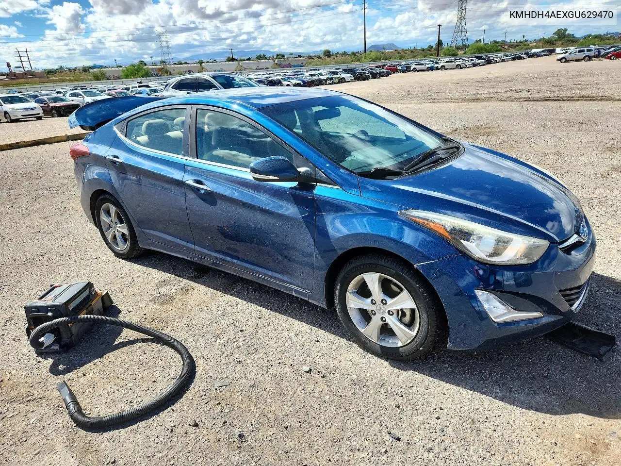 2016 HYUNDAI ELANTRA VIN KMHDH4AEXGU629470 — фото 4