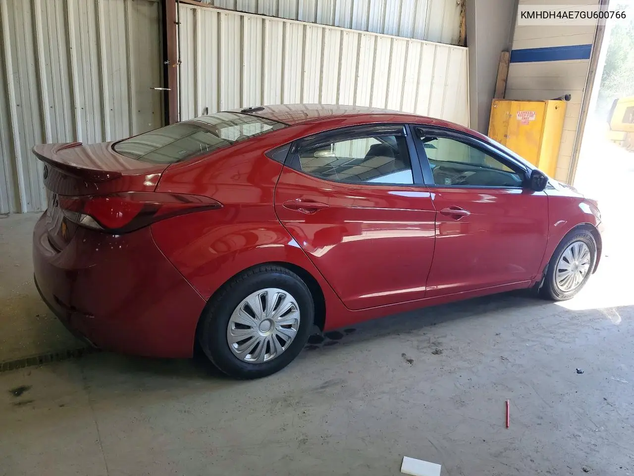 2016 HYUNDAI ELANTRA VIN KMHDH4AE7GU600766 — фото 3