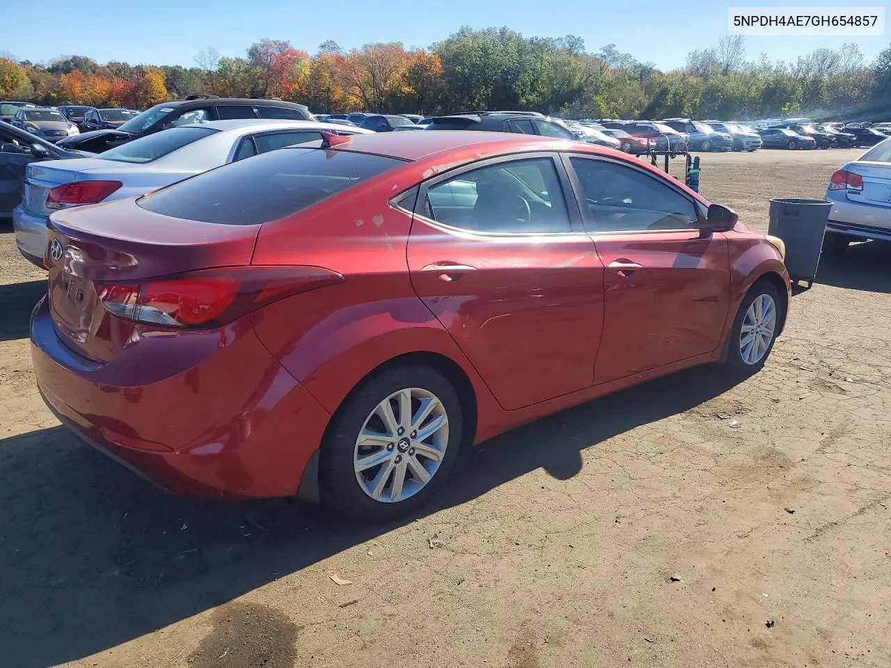 2016 HYUNDAI ELANTRA VIN 5NPDH4AE7GH654857 — фото 3