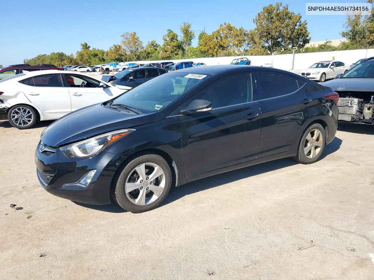 HYUNDAI ELANTRA 2016, VIN 5NPDH4AE5GH734156