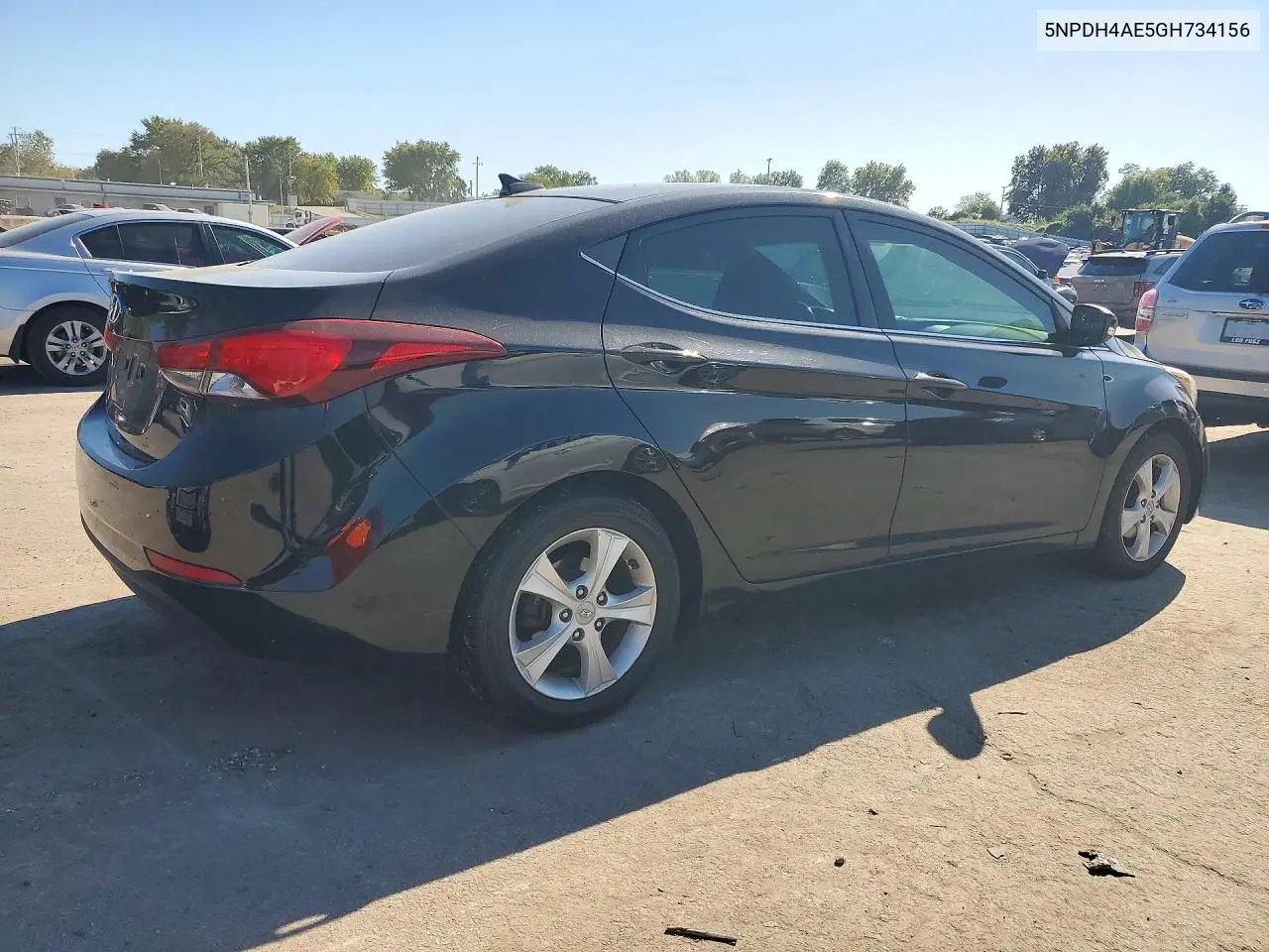 2016 HYUNDAI ELANTRA VIN 5NPDH4AE5GH734156 — фото 3