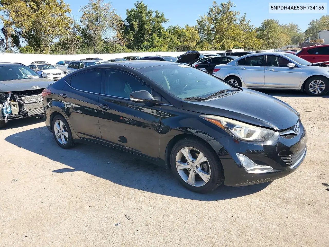 2016 HYUNDAI ELANTRA VIN 5NPDH4AE5GH734156 — фото 4