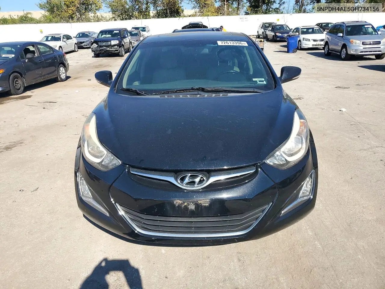 2016 HYUNDAI ELANTRA VIN 5NPDH4AE5GH734156 — фото 5