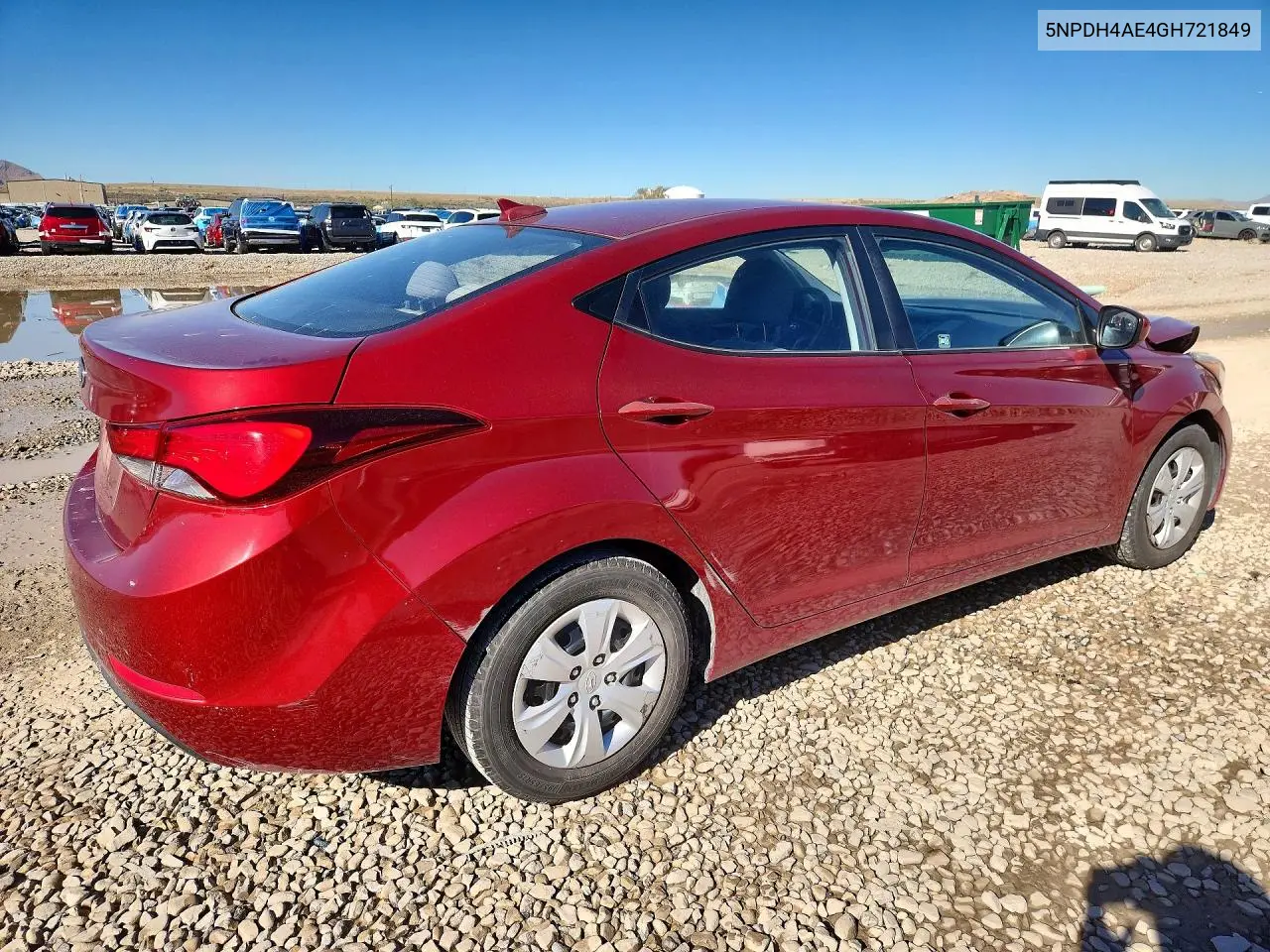 2016 HYUNDAI ELANTRA VIN 5NPDH4AE4GH721849 — фото 3
