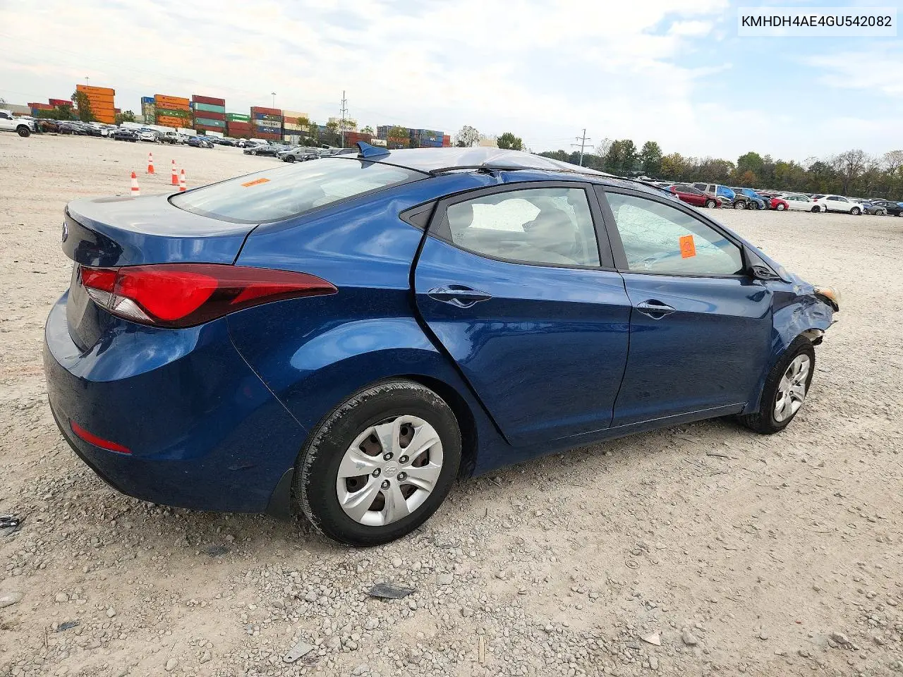 2016 HYUNDAI ELANTRA VIN KMHDH4AE4GU542082 — фото 3