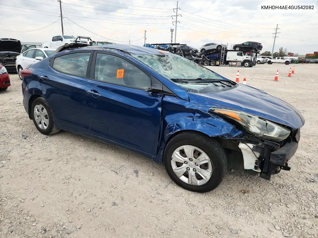2016 HYUNDAI ELANTRA VIN KMHDH4AE4GU542082 — фото 4