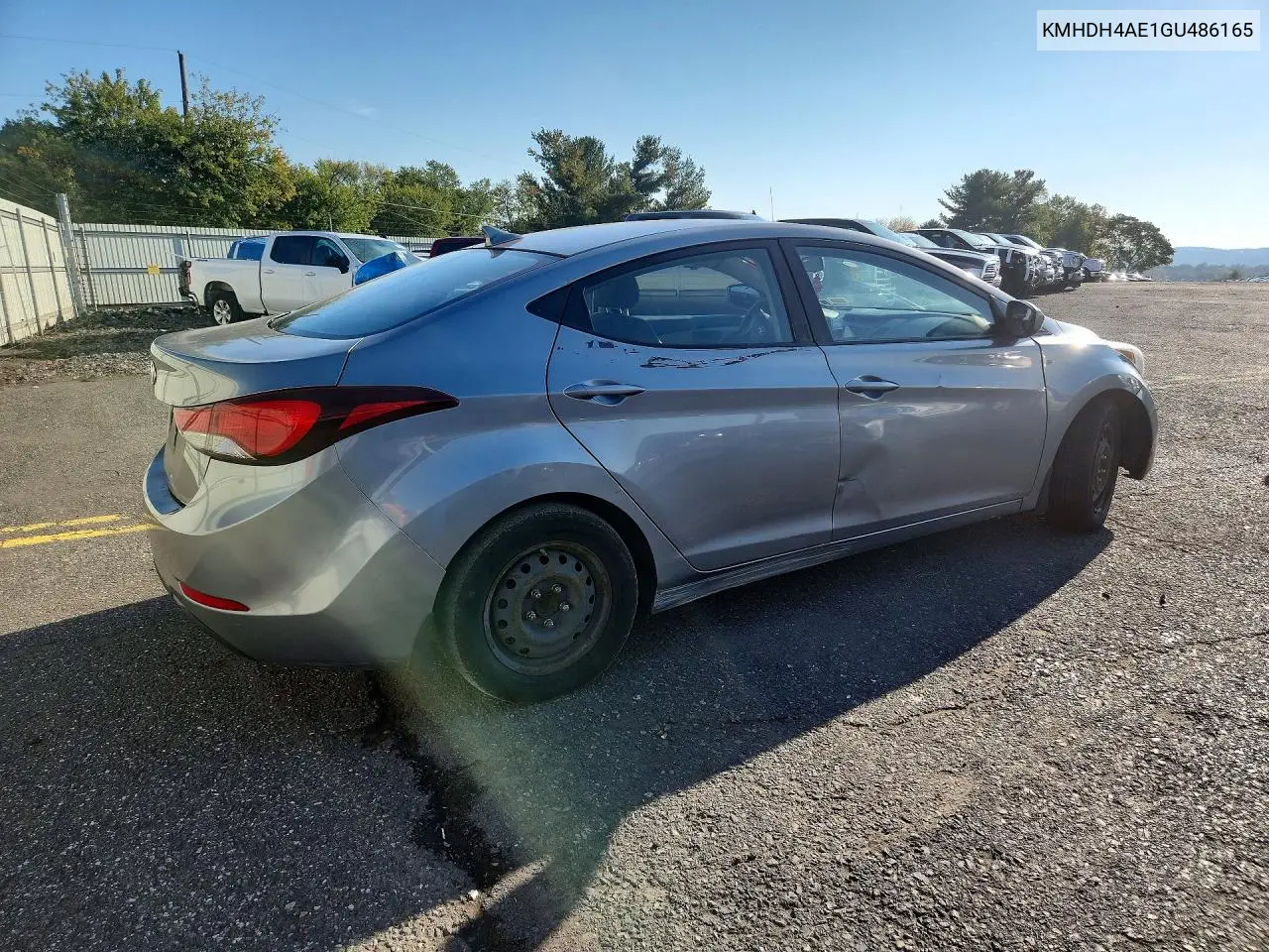 2016 HYUNDAI ELANTRA VIN KMHDH4AE1GU486165 — фото 3