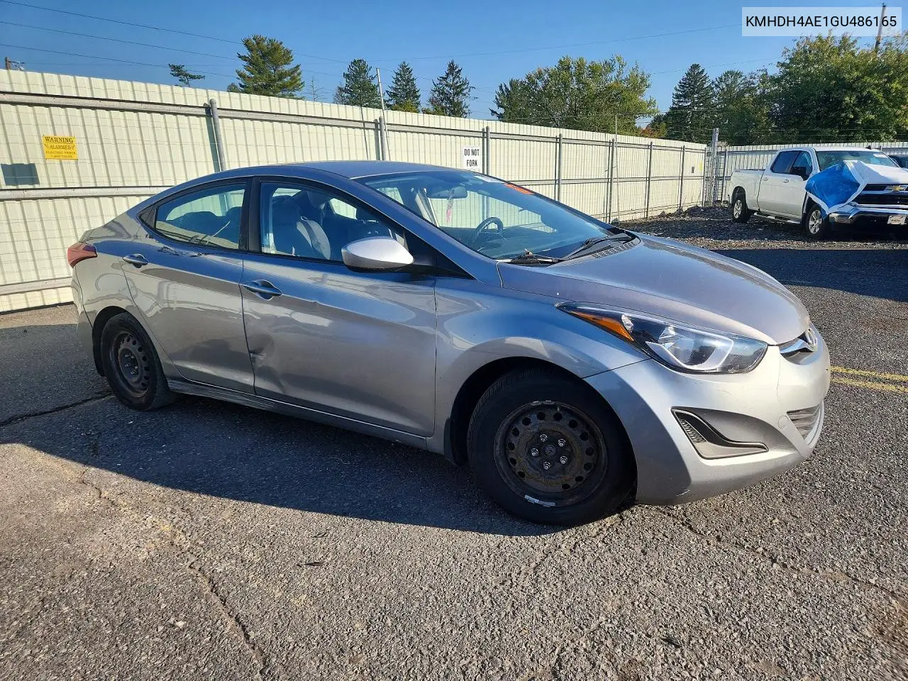 2016 HYUNDAI ELANTRA VIN KMHDH4AE1GU486165 — фото 4