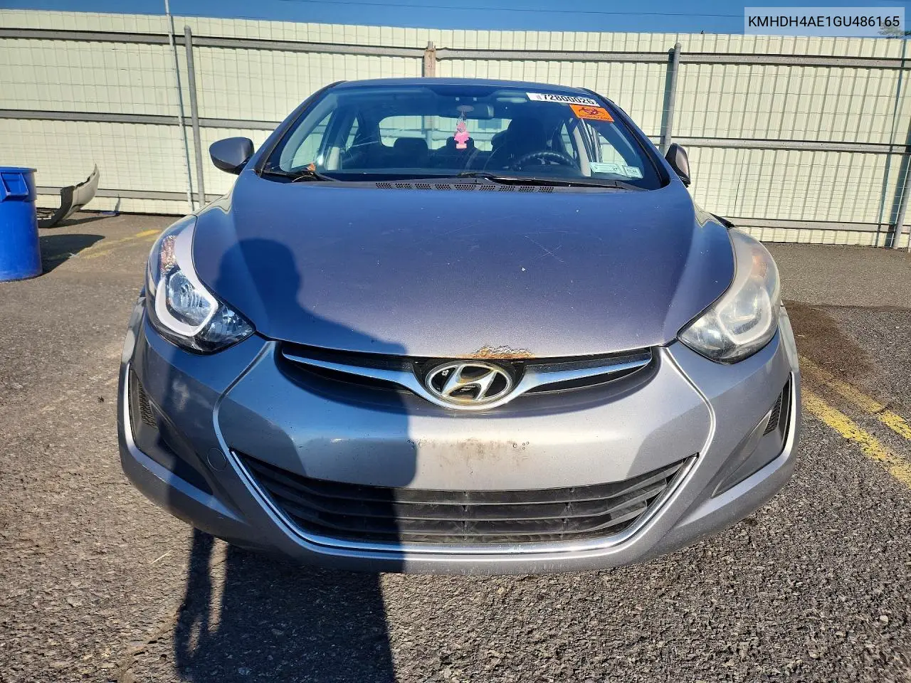 2016 HYUNDAI ELANTRA VIN KMHDH4AE1GU486165 — фото 5
