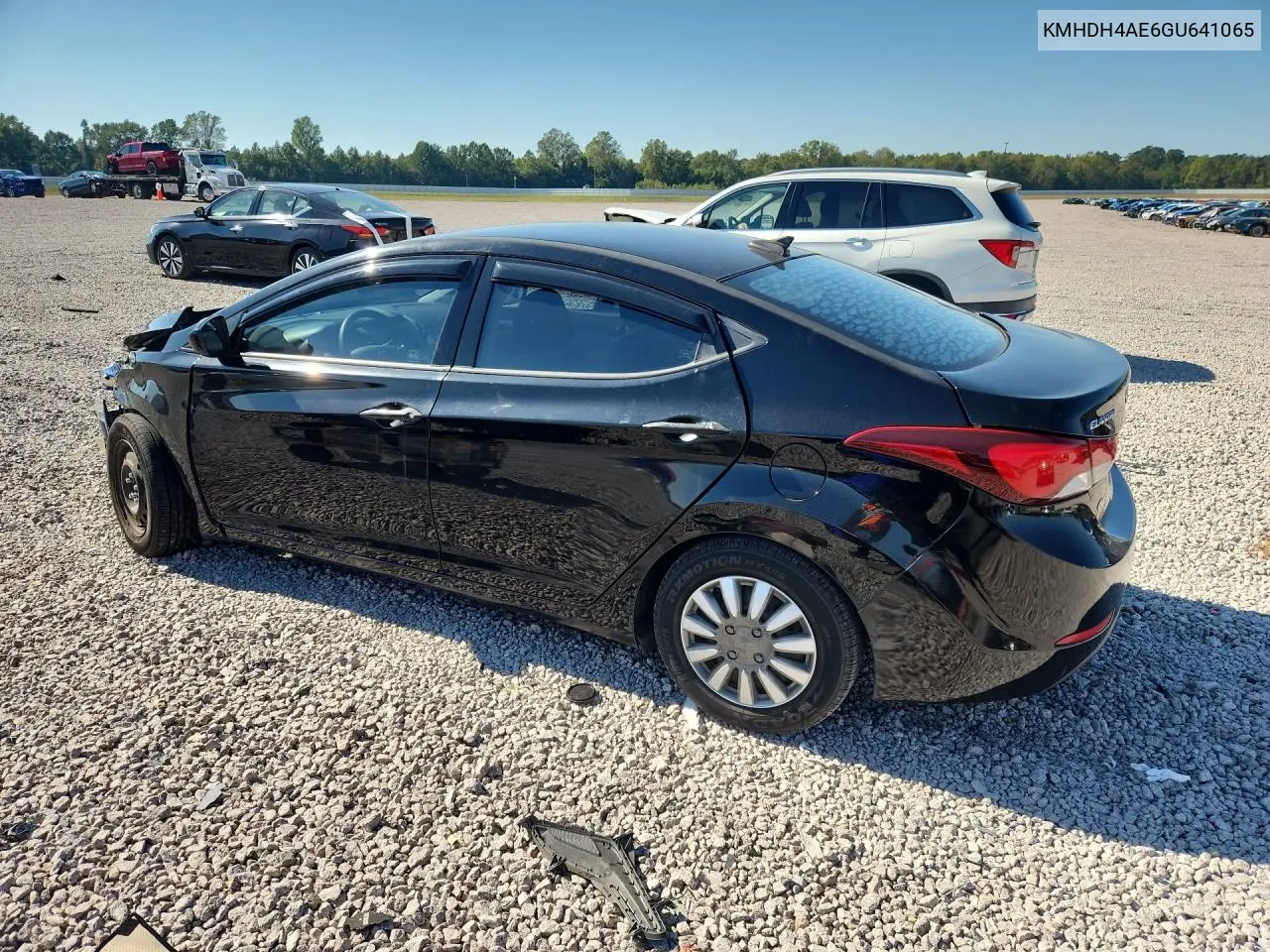 2016 HYUNDAI ELANTRA VIN KMHDH4AE6GU641065 — фото 2