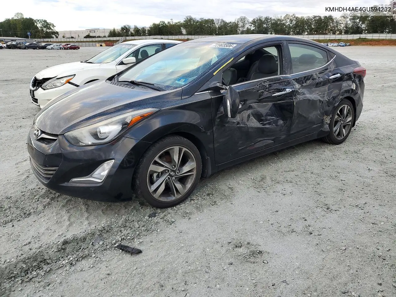 HYUNDAI ELANTRA 2016, VIN KMHDH4AE4GU594232