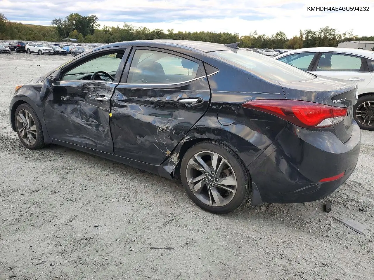 2016 HYUNDAI ELANTRA VIN KMHDH4AE4GU594232 — фото 2