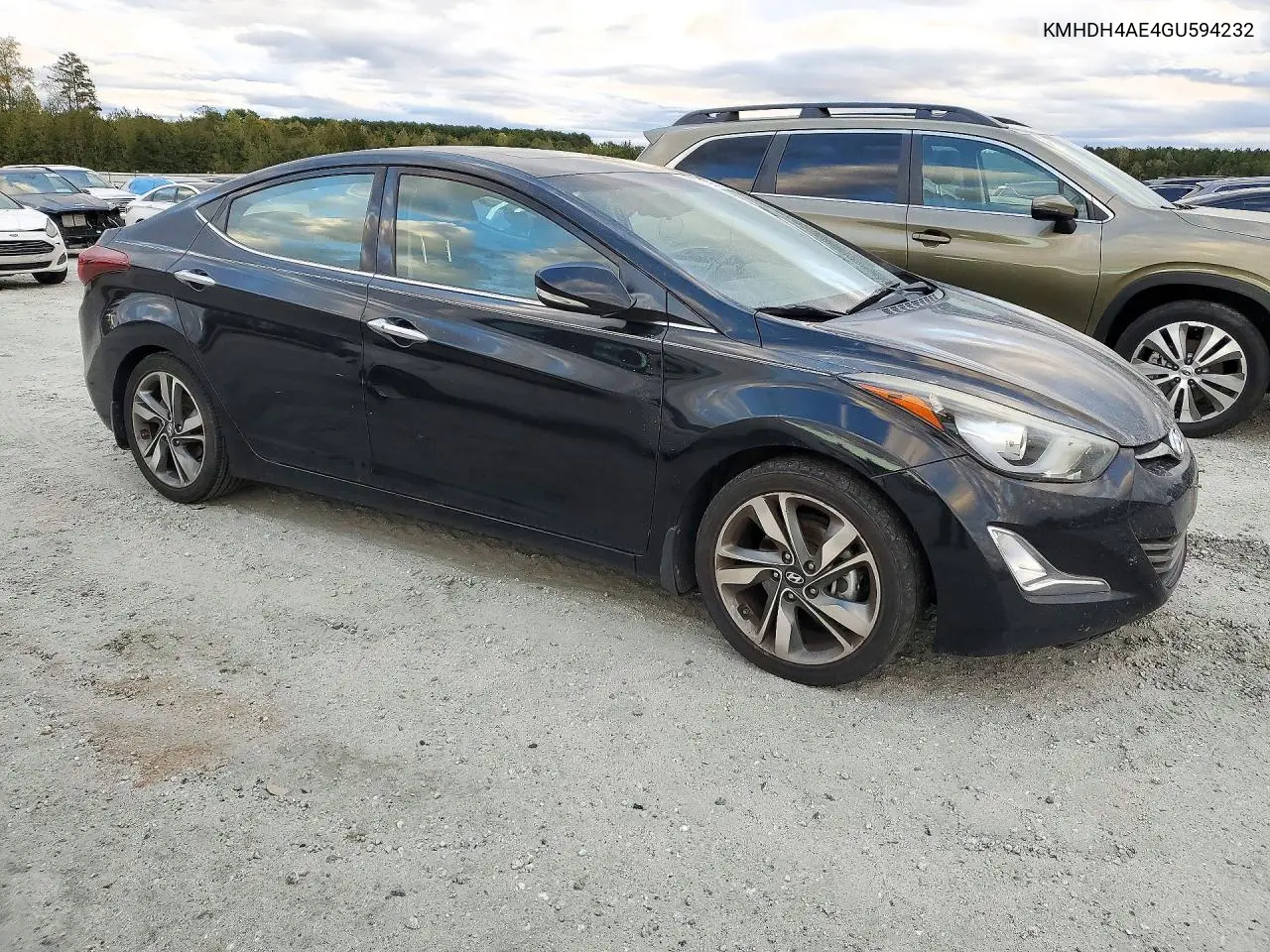 2016 HYUNDAI ELANTRA VIN KMHDH4AE4GU594232 — фото 4