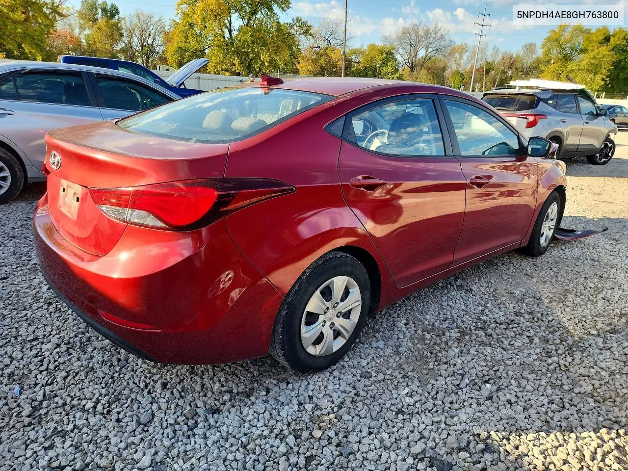 2016 HYUNDAI ELANTRA VIN 5NPDH4AE8GH763800 — фото 3