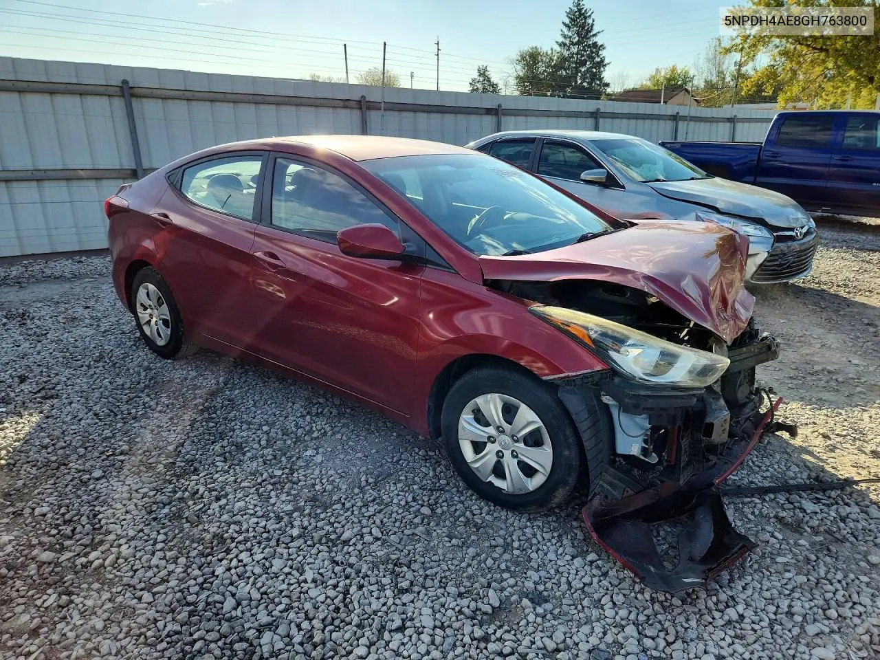2016 HYUNDAI ELANTRA VIN 5NPDH4AE8GH763800 — фото 4