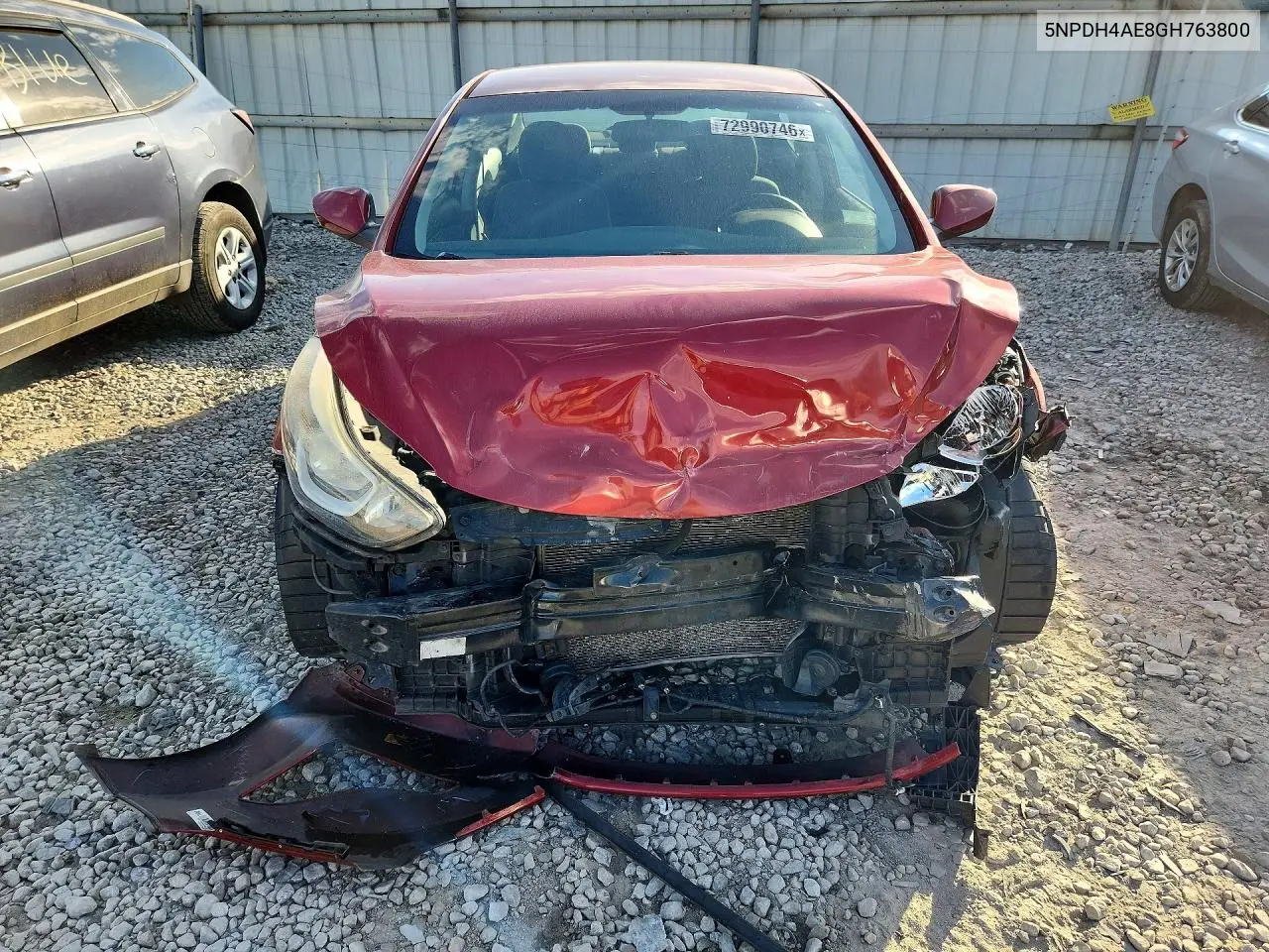 2016 HYUNDAI ELANTRA VIN 5NPDH4AE8GH763800 — фото 5