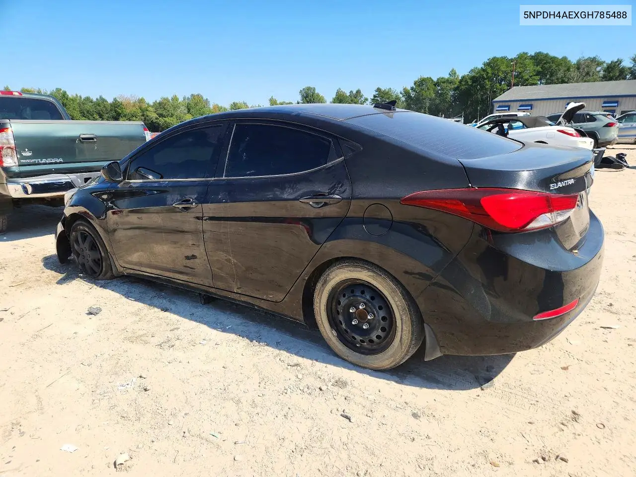 2016 HYUNDAI ELANTRA VIN 5NPDH4AEXGH785488 — фото 2
