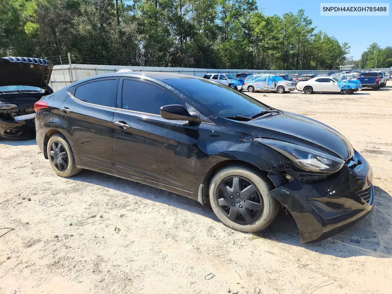 2016 HYUNDAI ELANTRA VIN 5NPDH4AEXGH785488 — фото 4