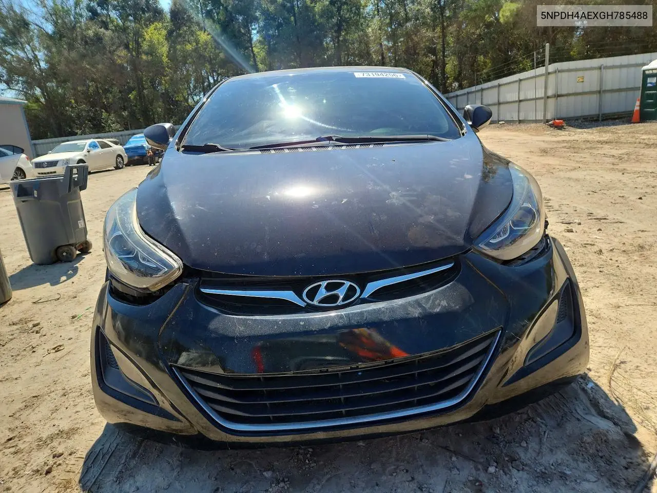 2016 HYUNDAI ELANTRA VIN 5NPDH4AEXGH785488 — фото 5
