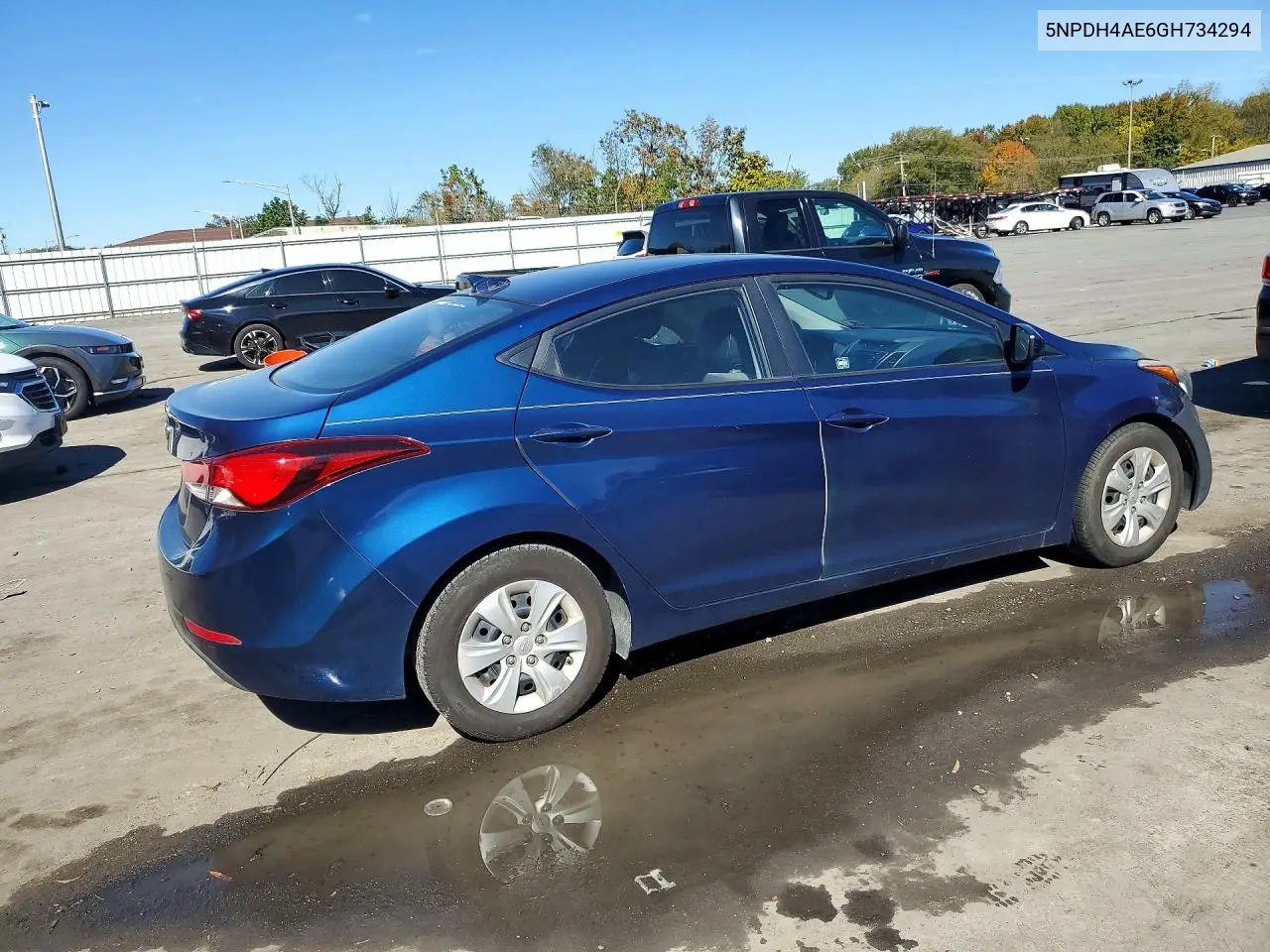 2016 HYUNDAI ELANTRA VIN 5NPDH4AE6GH734294 — фото 3