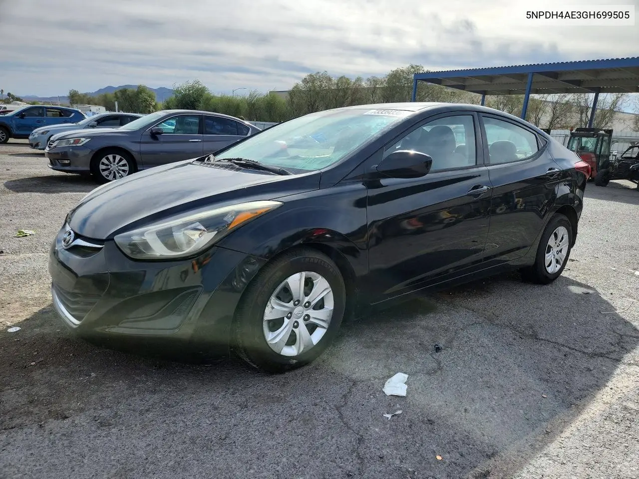 HYUNDAI ELANTRA 2016, VIN 5NPDH4AE3GH699505