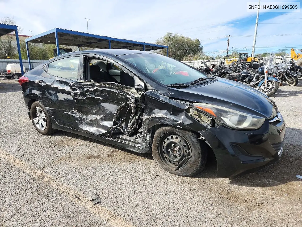 2016 HYUNDAI ELANTRA VIN 5NPDH4AE3GH699505 — фото 4
