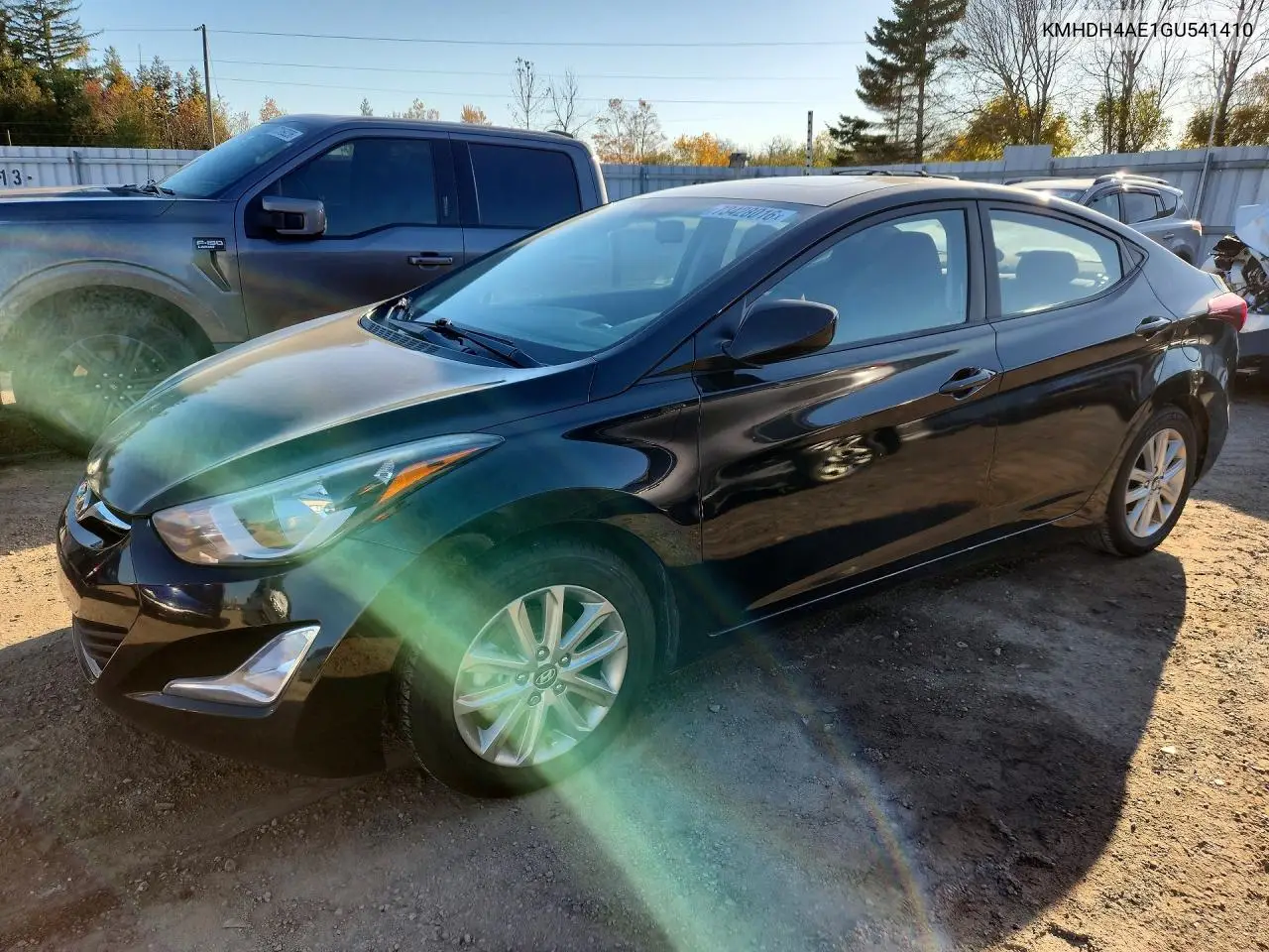 HYUNDAI ELANTRA 2016, VIN KMHDH4AE1GU541410