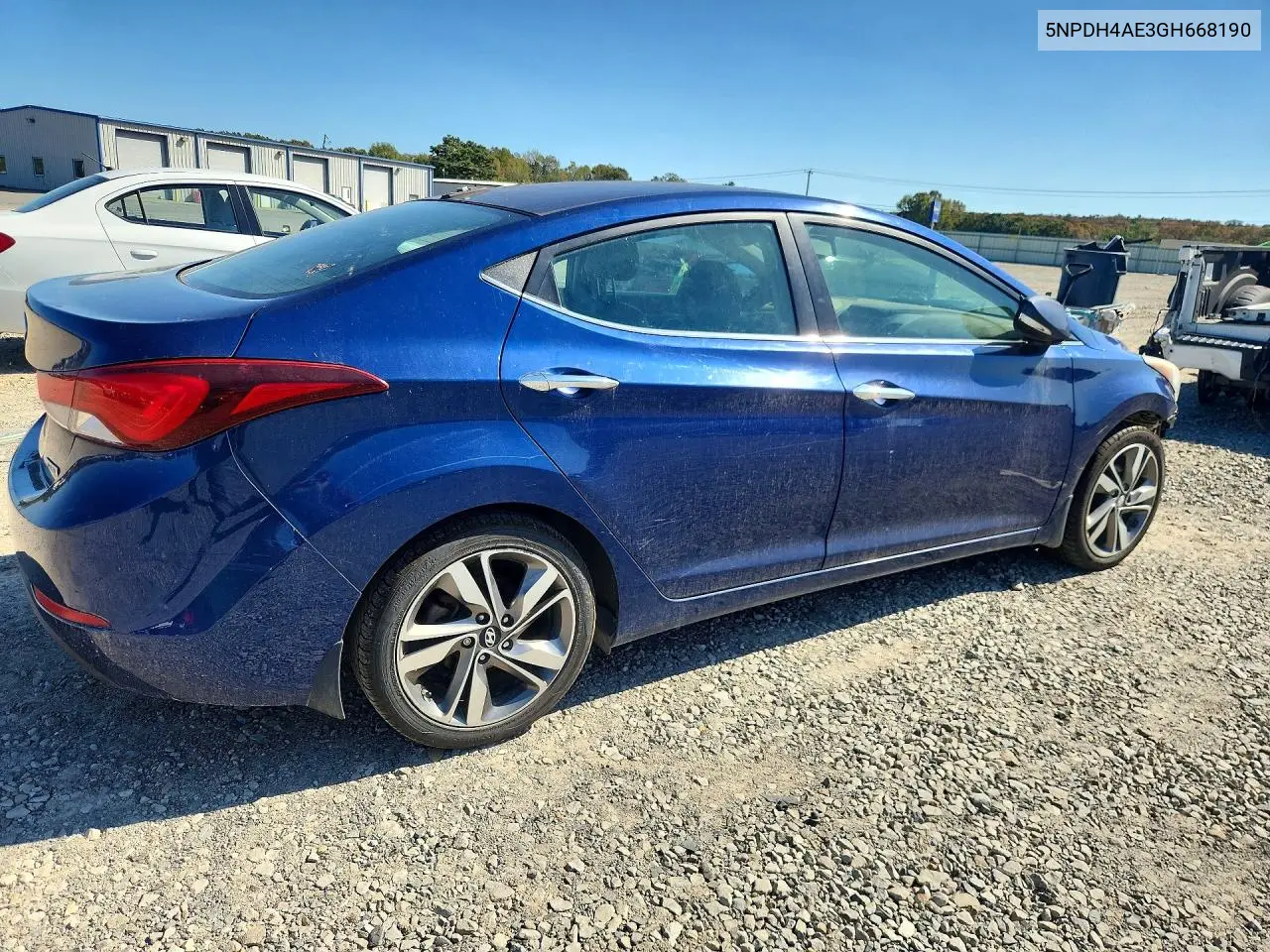 2016 HYUNDAI ELANTRA VIN 5NPDH4AE3GH668190 — фото 3