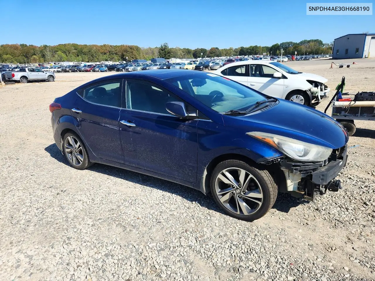 2016 HYUNDAI ELANTRA VIN 5NPDH4AE3GH668190 — фото 4