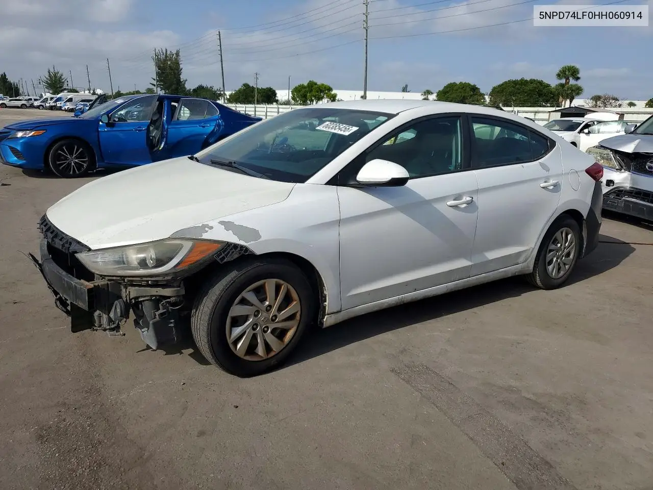 HYUNDAI ELANTRA 2017, VIN 5NPD74LF0HH060914