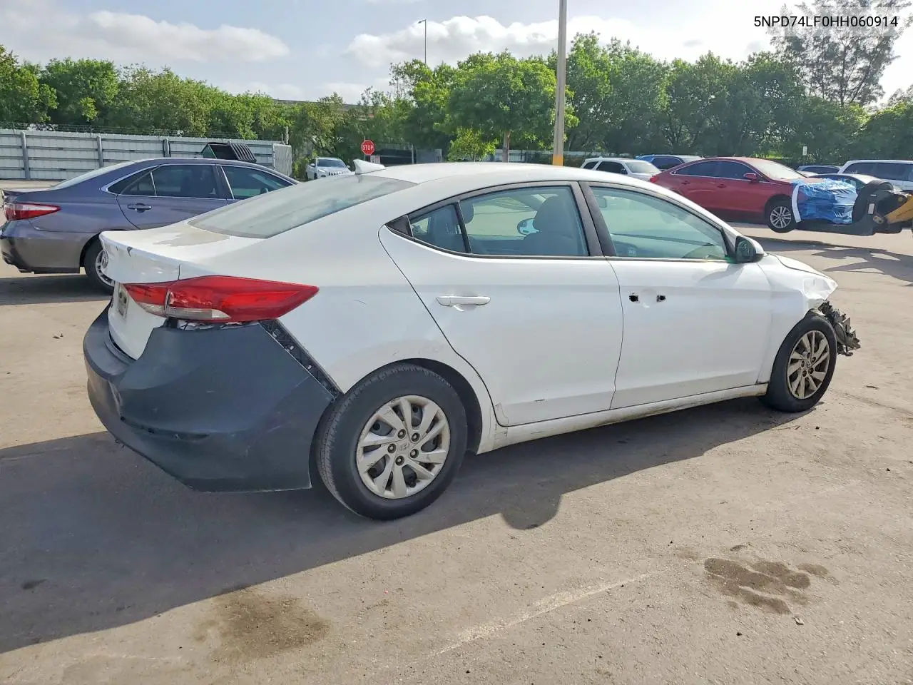 2017 HYUNDAI ELANTRA VIN 5NPD74LF0HH060914 — фото 3