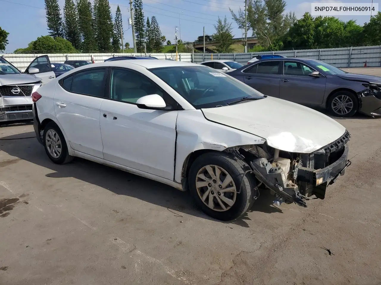 2017 HYUNDAI ELANTRA VIN 5NPD74LF0HH060914 — фото 4