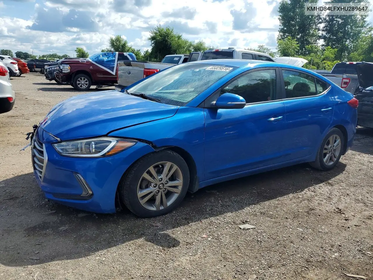 HYUNDAI ELANTRA 2017, VIN KMHD84LFXHU289647