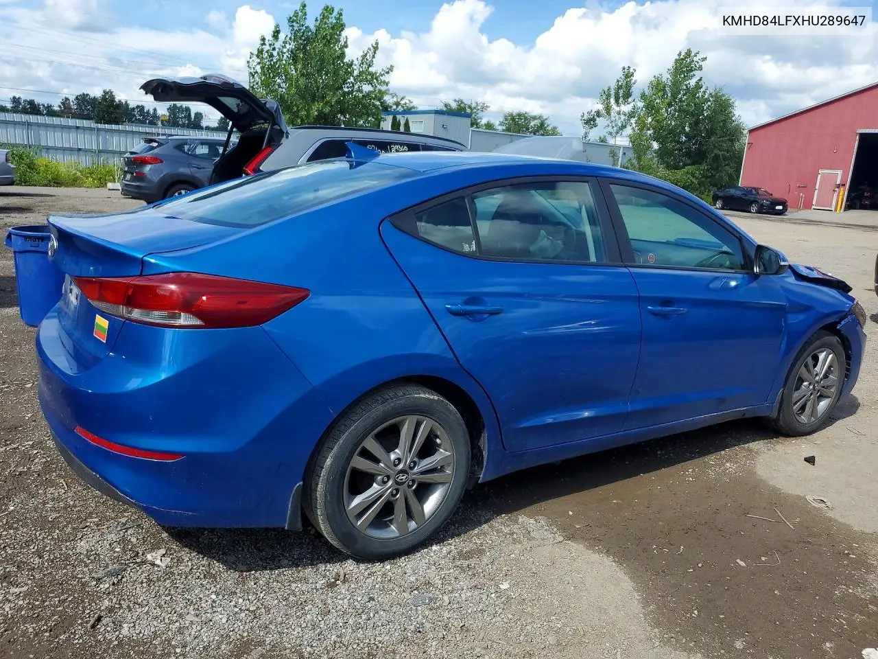 2017 HYUNDAI ELANTRA VIN KMHD84LFXHU289647 — фото 3