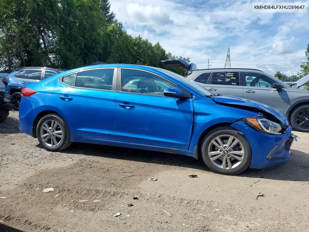 2017 HYUNDAI ELANTRA VIN KMHD84LFXHU289647 — фото 4