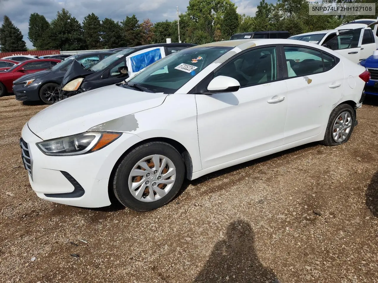 HYUNDAI ELANTRA 2017, VIN 5NPD74LF2HH127108