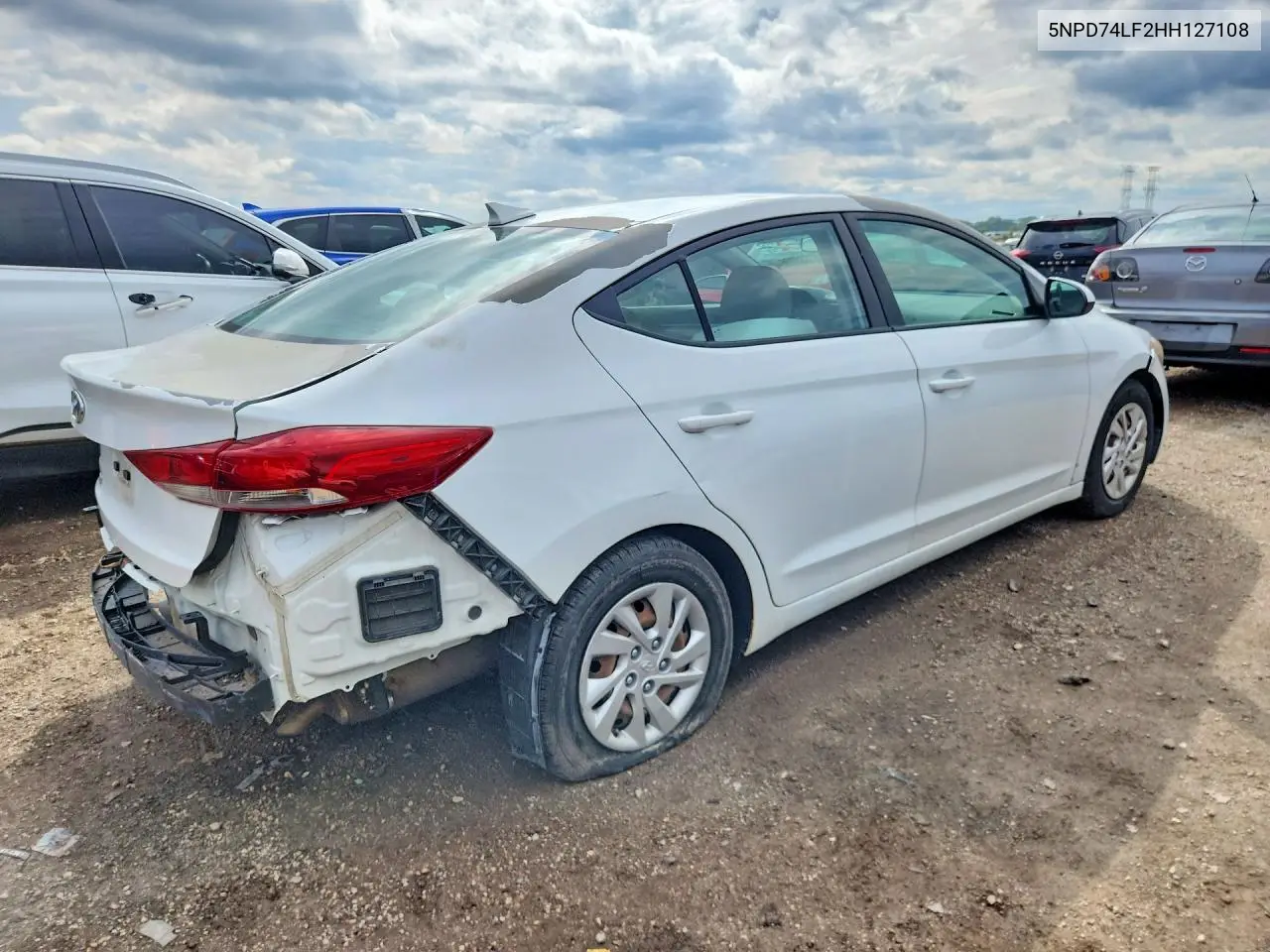 2017 HYUNDAI ELANTRA VIN 5NPD74LF2HH127108 — фото 3
