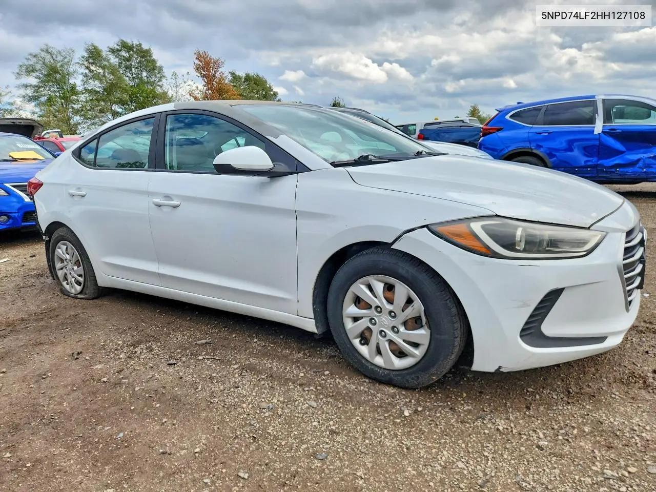 2017 HYUNDAI ELANTRA VIN 5NPD74LF2HH127108 — фото 4