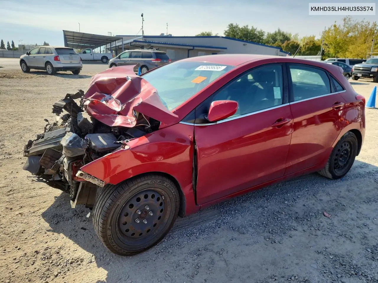HYUNDAI ELANTRA 2017, VIN KMHD35LH4HU353574