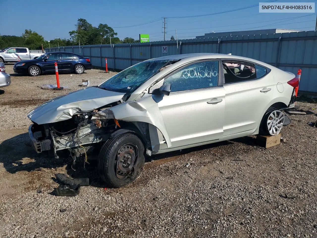 HYUNDAI ELANTRA 2017, VIN 5NPD74LF4HH083516