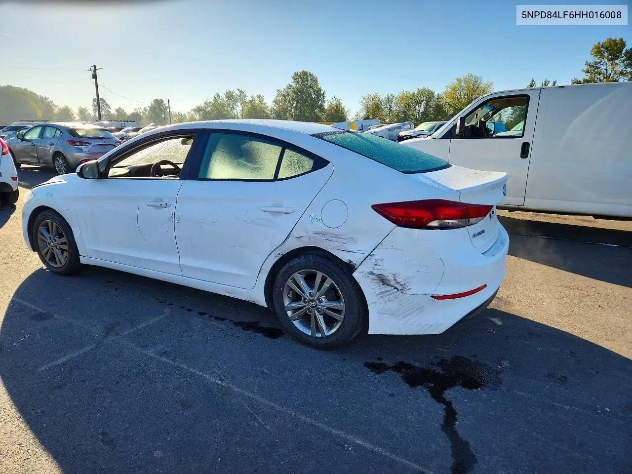 2017 HYUNDAI ELANTRA VIN 5NPD84LF6HH016008 — фото 2